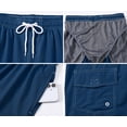 thumbnail image 4 of Tyhengta Men's Quick Dry Swim Trunks Mesh Lining Beach Board Shorts with Pockets SapphireBlue L, 4 of 7
