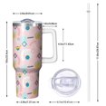 thumbnail image 2 of Modern 40oz Tumbler– Stainless Steel Insulated Tumbler with Handle and Straw, Large Capacity Travel Cup for Hot & Cold Drinks, 2 of 7