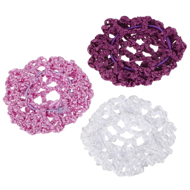 KAKOWELY Filets de Ballerine 3 Pcs Filets de Mode pour Perruque Filet Élastique Couverture de Chignon Accessoires de Cheveux pour Infirmière
