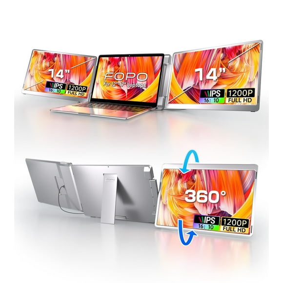 Extensor de pantalla para portátil FOPO S7 14" FHD 1200P 16:10 Triple
