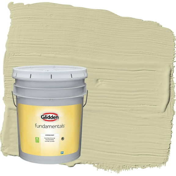 Glidden Fundamentals Canary Grass / Green Eggshell Interior Paint, 5 Gallon