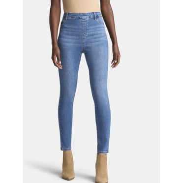 Time and Tru Women's High Rise Skinny Leg Denim Jegging, 28.5" Inseam, Sizes XS-XXXL