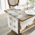 thumbnail image 6 of Warm Home Designs 72 Inch Long White Table Runner, Embroidered with Intricate Flower Design. VTR 72 WHITE, 6 of 6