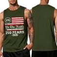 thumbnail image 2 of 250 Anniversary USA Shirt For Men American Flag Tank Top 4th of July Sleeveless T-Shirt 1776-2026 Patriotic Tee 5XL, 2 of 3