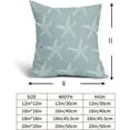 thumbnail image 4 of Seafoam Blue Starfish Pillow Covers 20X20 Inch Coastal Beach Nautical Couch Pillow Cases Summer Ocean Cotton Linen Throw Pillows Set of 2 Home Decor for Living Room Bedroom Cushion Outdoor, 4 of 6