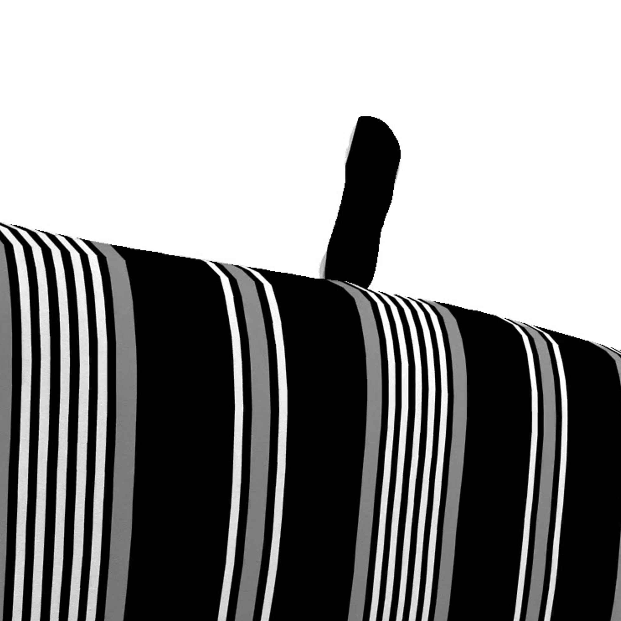 Jordan Manufacturing 44" x 22" Reeder Black Stripe Rectangular Outdoor Chair Cushion with Ties and Hanger Loop