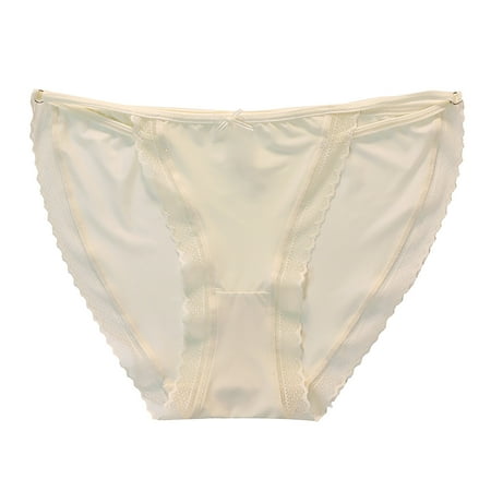 Njoeus Women Seamless Underwear Cheeky Bikini No Show Panties Ladies Invisible Comfy Breathable Underwear Briefs Soft Ice Silk Stretch Underwear