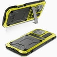 thumbnail image 2 of Dteck Full Body Protection Case for iPhone 16 Pro,Aluminum Military Grade Rugged Case with Stand Built-in Screen Protector Shockproof Kickstand Cover for iPhone 16 Pro,Yellow, 2 of 8