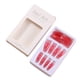 thumbnail image 2 of Uñas postizas, uñas postizas, regalos para mujeres que usan uñas al por mayor, uñas largas trapezoidales ruborizadas, cadena de tablero de ajedrez, camelia, manicura de uñas para usar., 2 of 2