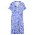 thumbnail image 4 of Night Gowns for Women New Women’s Print Nightshirt with Pockets Lapel Neck Button Loose Nightgown Summer Ruffle Short Sleeve Casual Sleep Dress, 4 of 7
