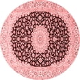 thumbnail image 1 of Ahgly Company Indoor Round Medallion Red Traditional Area Rugs, 8' Round, 1 of 4
