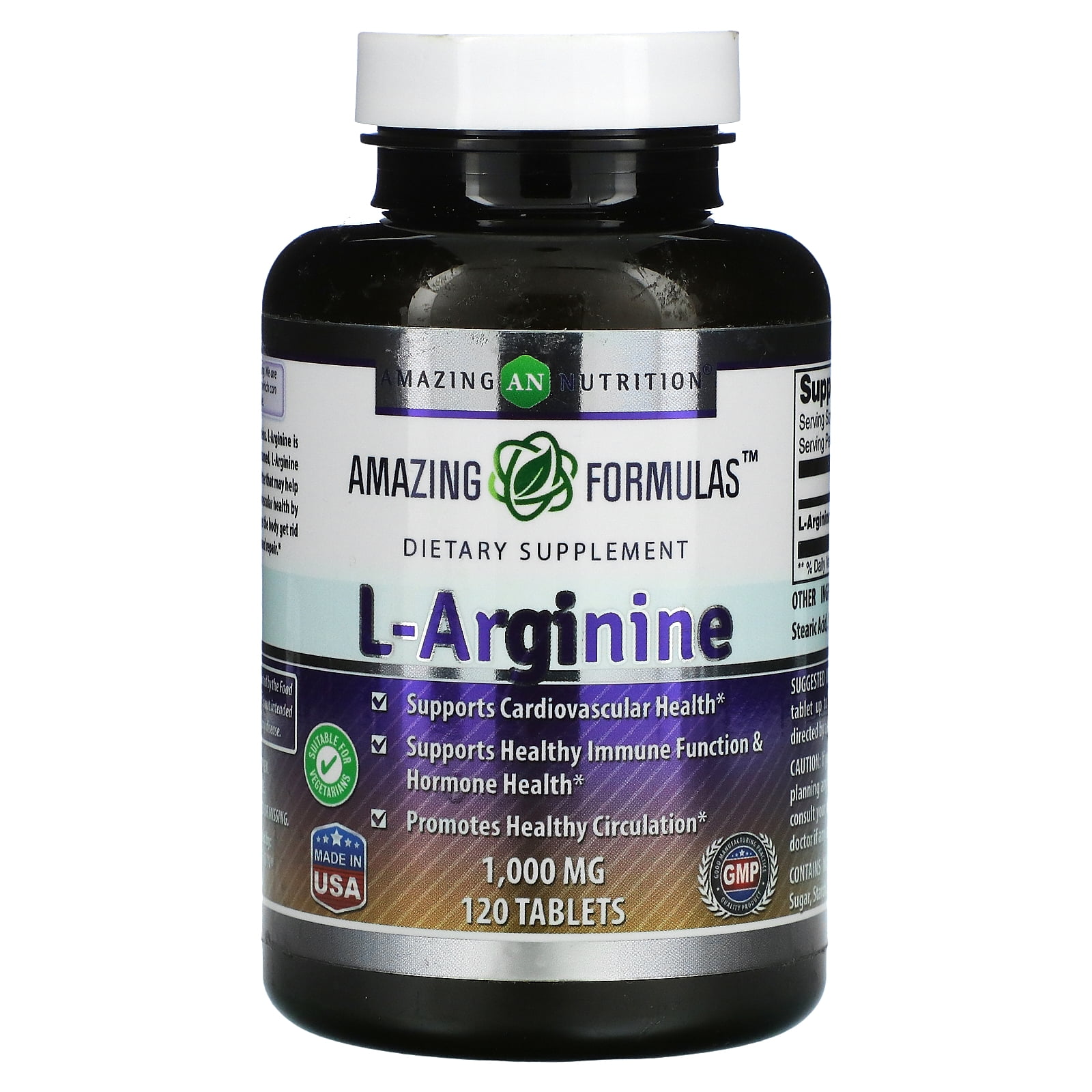 L-Arginine, 1,000 mg, 120 Tablets, Amazing Nutrition