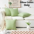 thumbnail image 5 of Pillow Covers Beige Decorative Throw Pillow Covers Square for Living Room - Grass green, 5 of 6