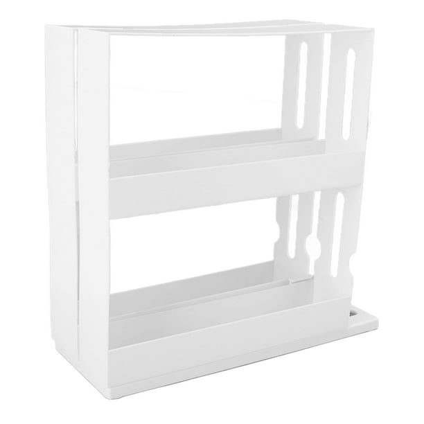 Vertical Spice Rack, 2 Tiers Sliding Spice Rack Slidable Design Large