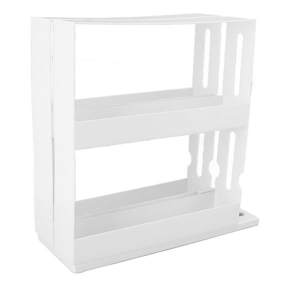 Estante De Especias Vertical, Estante De Especias Deslizante De 2 Niveles Resistente Y Duradero Para Condimentos