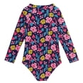 thumbnail image 5 of Zando Toddler Girls Long Sleeve Swimsuits Rash Guard One Piece with UV Protection 2-7 Years Kids Bathing Suits, 5 of 7