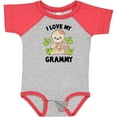 thumbnail image 3 of Inktastic Cute Sloth I Love My Grammy with Green Leaves Boys or Girls Baby Bodysuit, 3 of 5