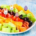 thumbnail image 4 of Lubelski 100Pcs/Bag Bamboo Skewers Multipurpose Disposable Cartoon Rabbit Egg Festive Food Grade Decorative Gift Easter Fruit Sticks Toothpicks Cake Toppers Party Favors, 4 of 8