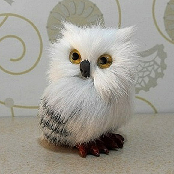 Home Decoration Mini Cute White Owl Toy Home Decoration Christmas New Year Gift