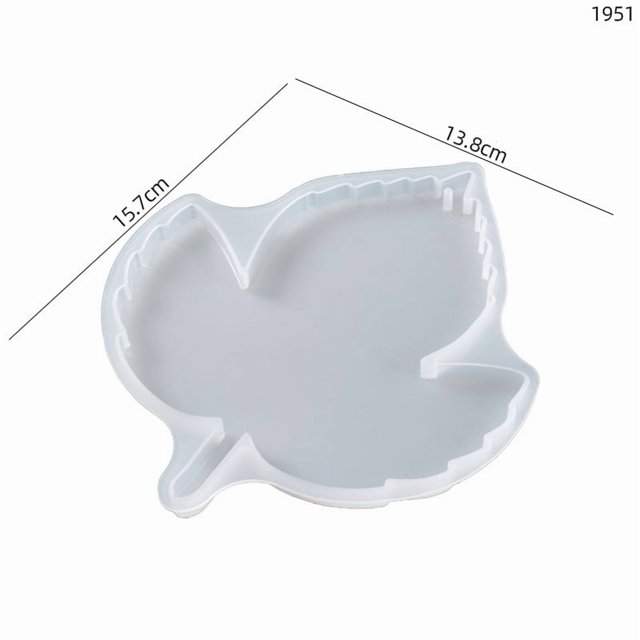Molde de silicona for posavasos de hojas irregulares for pegamento de cristal, herramienta de artesanía de resina DIY