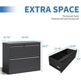 thumbnail image 3 of File Cabinets 2 Drawer,Metal Office Storage Filing Cabinet with Lock,Black Lateral Filing Cabinet for Home Office,Horizontal 2-Drawer File Cabinets for Legal/Letter/A4,Assembly Require,Black, 3 of 14