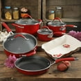 thumbnail image 4 of The Pioneer Woman Frontier Speckle 10Pc Cookware  Set - Red, 4 of 8