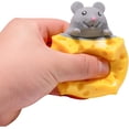 thumbnail image 2 of Cheese Toy Squeeze Cheese Rat Stress Ball Mice in Cheese Toy Anxiety Relief Se, 2 of 5