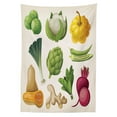 thumbnail image 3 of Ambesonne Vegetable Tablecloth Rectangular Table Cover, Exotic Fresh Food, 60"x84", Multicolor, 3 of 4