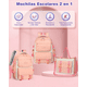 thumbnail image 2 of Mochila Escolar Viaje Bolsa Impermeable Mochilas Reforzada 2 En 1 ROSA, 2 of 5