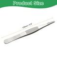 thumbnail image 2 of Uxcell 4pcs Stainless Steel Tweezers 4.9 Inch Long Straight Serrated Tip Tweezers Multi Purpose Kitchen Tongs for Cooking Gardening Repairing Craft, Silver, 2 of 7