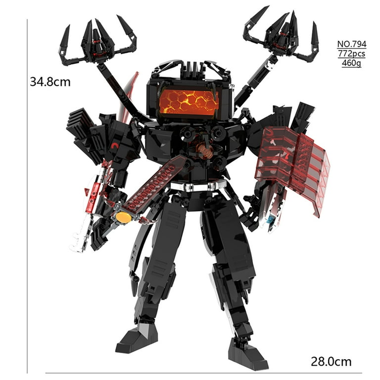 Zanyzo 722PCS Upgraded Shield Blackened Titan TV Man Building