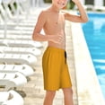 thumbnail image 6 of Cauagu Goldenrod Print Swim Trunks for Men,Youth Boys Swim Shorts Compression Liner Beach Shorts Boys' Swimming Shorts 7-20 Years Bathing Suit-Large, 6 of 7
