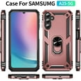thumbnail image 2 of Cover for Galaxy A25 5G Phone Case A25 5G Case for Woman, Military Grade Protective with Kickstand Ring, Dual Layer Shockproof for Samsung A25 5G Case Rose Gold, 2 of 12