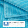 thumbnail image 2 of 100% Cotton Jacquard 4 Pack 30" x 60" Printed Beach & Pool Towels (Turquoise/Teal Palm Leaf & Stripe, 4 Pack- 30" x 60"), 2 of 5