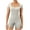 Gray, variant on Workout Bodysuit for Women Summer Square Neck Short Sleeve Skinny Yoga Athletic Shorts Rompers