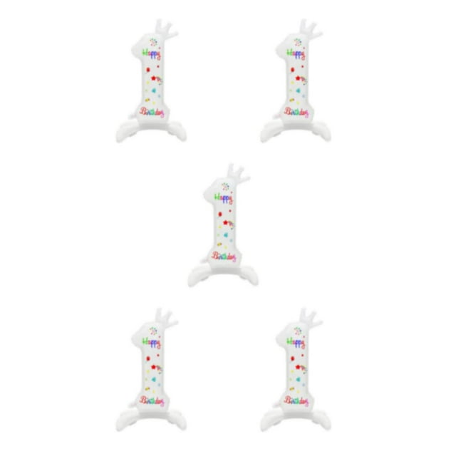Youkk Metal Fun With DIY White Standing Digital Balloons For Birthday Parties Multiple Numbers Can Be Paired Freely Spherical Number 1 5Set