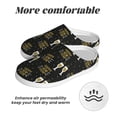 thumbnail image 6 of Haiem Happy New Year Print Women's Fuzzy Memory Foam House Slipper Cozy Home Footwear Non-slip Winter Slippers-42/43, 6 of 7