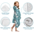 thumbnail image 7 of Blue Christmas Polar Bear Pattern Hooded Bath Towel，50"x30" for Ages 3 To 12 Kids, Quick Dry Lightweight Soft Microfiber Hood Beach Towel Cover Up for Kids, 7 of 7