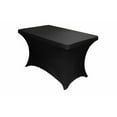 thumbnail image 2 of LA Linen TCSpandex48x24x30_BlackX24 LA Linen Rectangular Spandex Tablecloth, 48 by 24 by 30-Inch, Black, 2 of 3