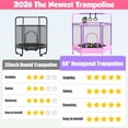 thumbnail image 4 of 60" Mini Trampoline for Kids with Safety Enclosure Net, SHINPT Indoor & Outdoor Trampoline with Adjustable Gymnastics Bars and Rust-Resistant Steel Frame, Small Trampoline for Boys & Girls, 4 of 9