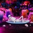 thumbnail image 4 of Summerween Whimsical Surfing Skeleton Figurine Compact Halloween Tabletop Garden Decor For Beach House Patio Decorations, 4 of 7