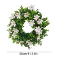 thumbnail image 3 of Spring Wreath, Front Door Wreath, Artificial Eucalyptus Flower Wreath, 30cm Small Floral Door Decoration, for Spring Summer Home Decor, Indoor Outdoor Wall Hanging, Front Door Porch Tabletop Decor, 3 of 6