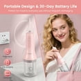 thumbnail image 4 of FETERVIC Water Dental Flosser for Teeth – Cordless Oral Irrigator, 8 Jet Tips, 4 Modes, 360° Nozzle, 260ML Rechargeable, IPX7 Waterproof for Home & Travel（Pink）, 4 of 9