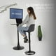 thumbnail image 4 of Silla para Bar y Barra de Cocina con Respaldo y Reposapies de Altura Ajustable Banco Taburete Giratorio con Asiento Acolchado de Diseño Moderno Set 4 Piezas Full Black, 4 of 5