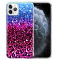 thumbnail image 1 of FINCIBO Soft TPU Clear Case Slim Protective Cover for Apple iPhone 11 Pro Max 6.5" 2019 (NOT FIT iPhone Pro 5.8 inch or Apple iPhone 11 6.1 inch), Blue Glitter Sparkle With Black Pink Glitter Leopard, 1 of 3