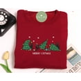 thumbnail image 2 of Embroidered Cute Merry Catmas Sweatshirt, Funny Christmas Black Cat Shirt For Woman Holiday Sweater, Xmas Cat Mom Shirt, Cat Lover Gifts, 2 of 5