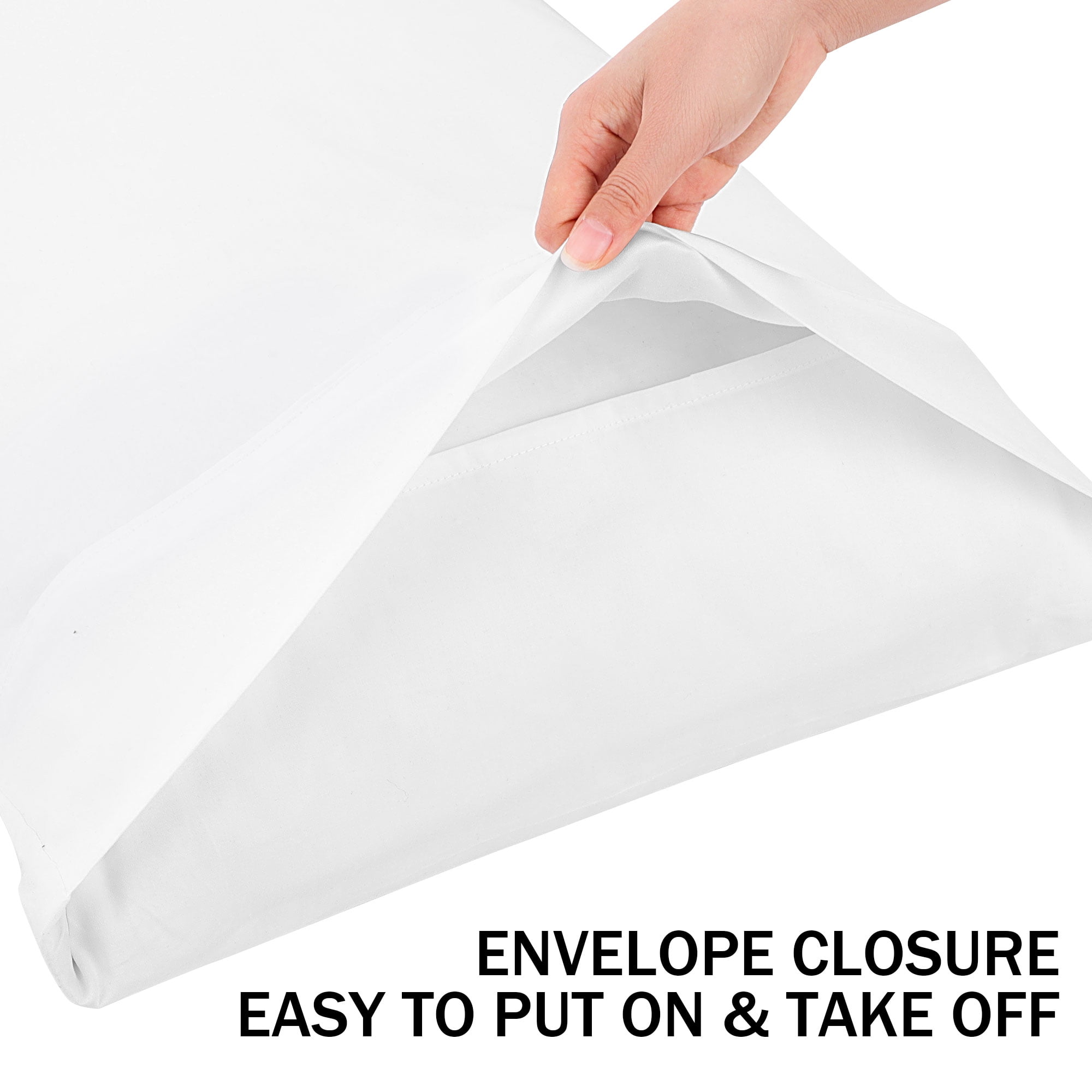 Unique Bargains 20"x 55" 1PC Envelope Closure Body Pillow Cover White