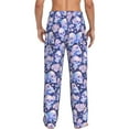thumbnail image 3 of Uemuo Skull star crystal Pattern Men's Wide Leg Palazzo Lounge Pants with Pockets Light Weight Loose Comfy Casual Pajama Pants-XX-Large, 3 of 9