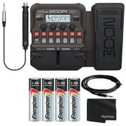 Zoom A1X FOUR Acoustic Instrument Multi-Effects Processor + 4 AA Batteries + Cable + Cleaning Cloth - Top Value Bundle