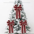 thumbnail image 4 of Large Bowknot Christmas Tree Topper Decoration Big Bow Garland Tree Hanging Pendant Decor Xmas Wreath New Year Party Ornament, 4 of 6